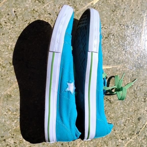 Converse one star low tops aqua Women's size 8 - Picture 10 of 10